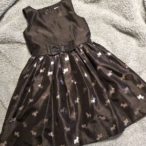 Gymboree Black with Silver Scottie Dogs Dress